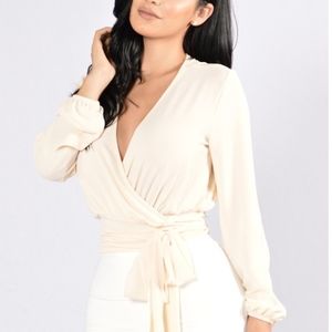 Fashion Nova Little White Lies Top - Ivory